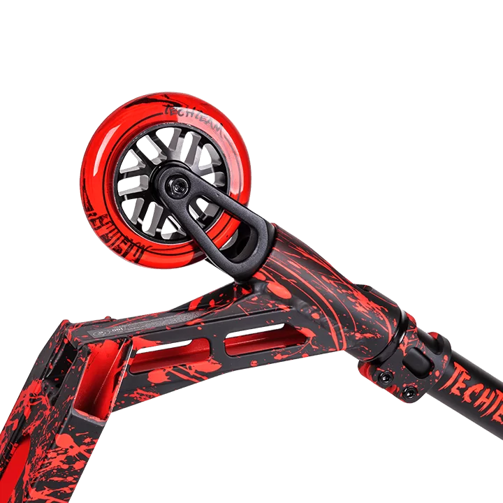Самокат TechTeam Drop WT red (черный с красными брызгами) Самокат TechTeam Drop WT red (черный с красными брызгами) по низким ценам в Томске и Северске