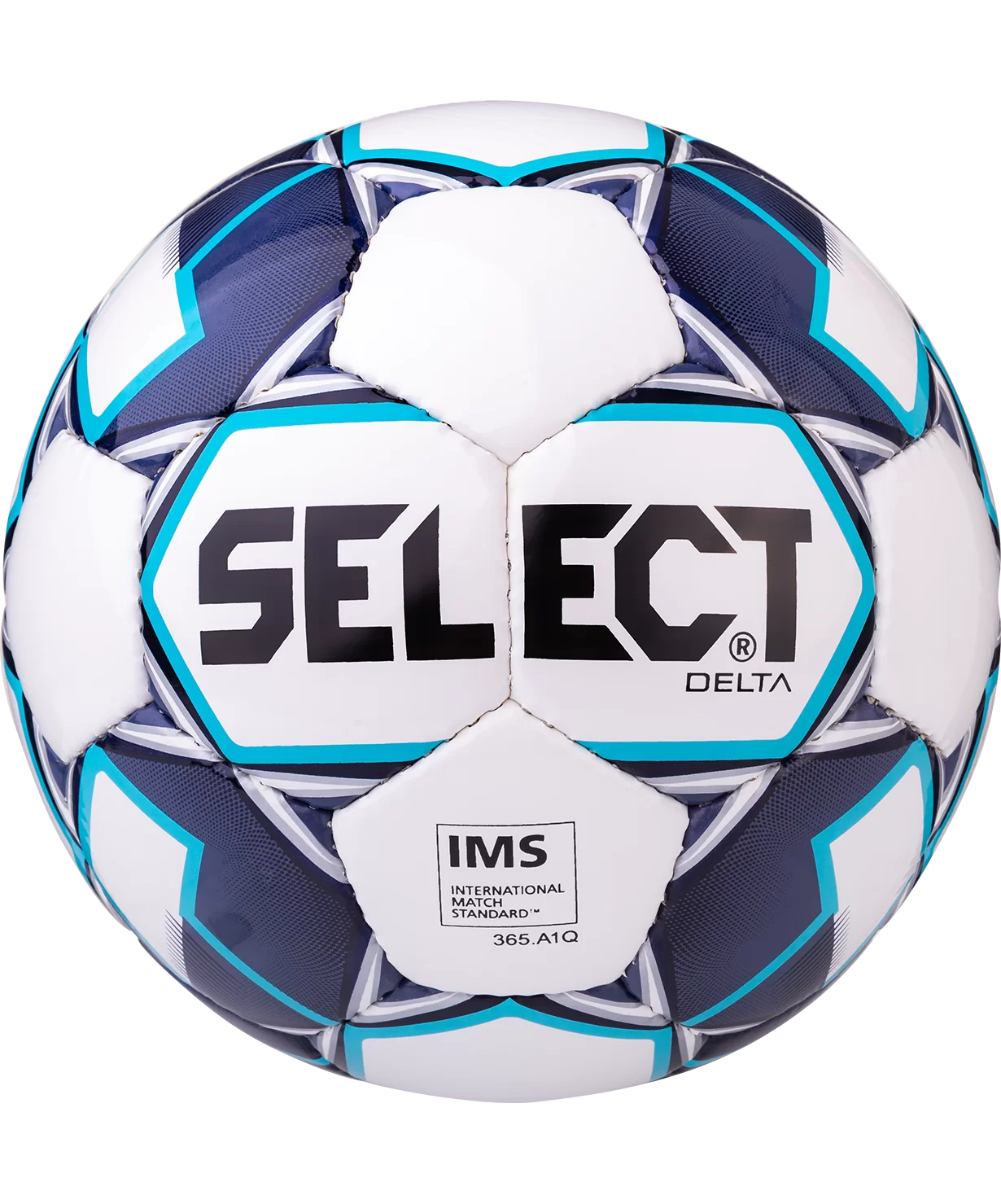 Фото Мяч футбольный Select Delta IMS №5 белый/темно-синий/голубой 815017 со склада магазина СпортСЕ