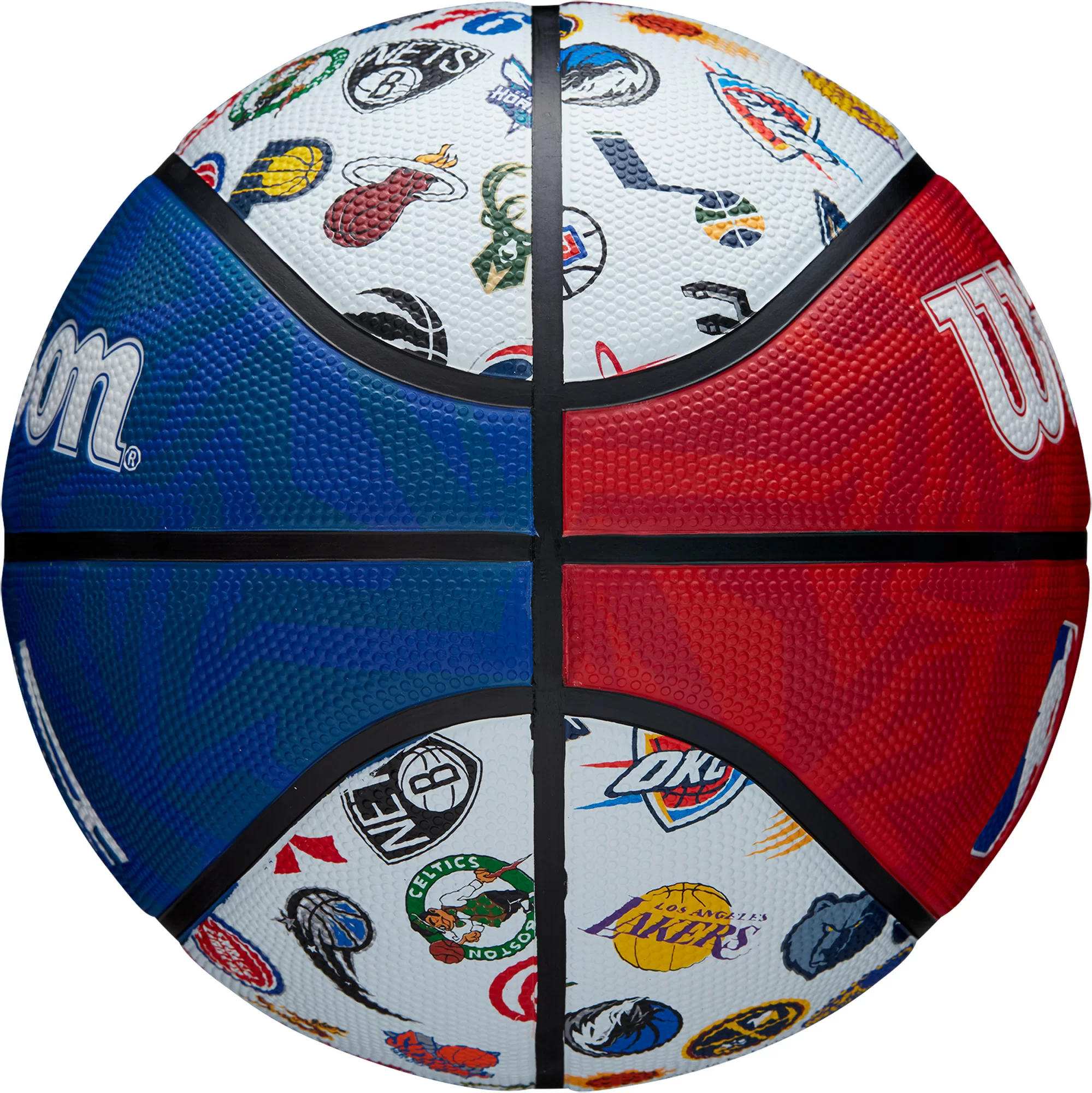 Фото Мяч баскетбольный Wilson NBA All Team  №7 сине-белый WTB1301XBNBA со склада магазина СпортСЕ