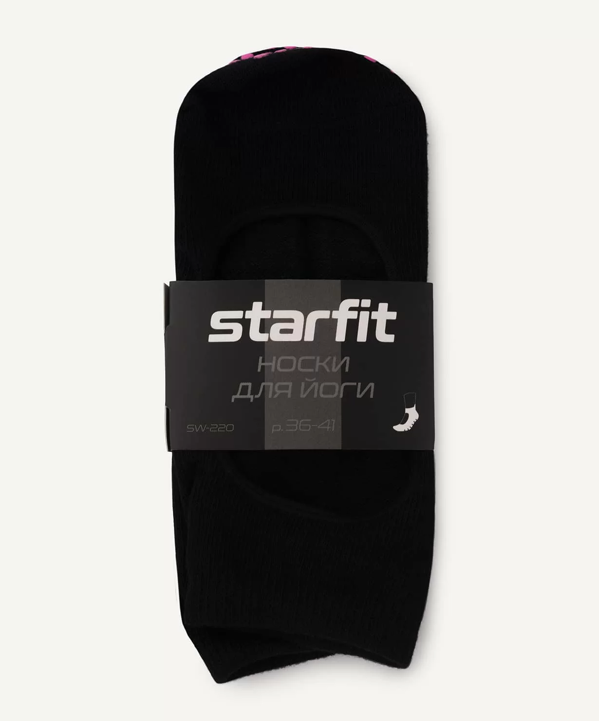 Фото Носки для йоги StarFit SW-220 черный ЦБ-00002582 со склада магазина СпортСЕ