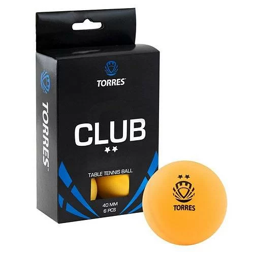 Фото Мяч для настольного тенниса Torres Club 2* 1 шт оранжевый TT0013 со склада магазина СпортСЕ
