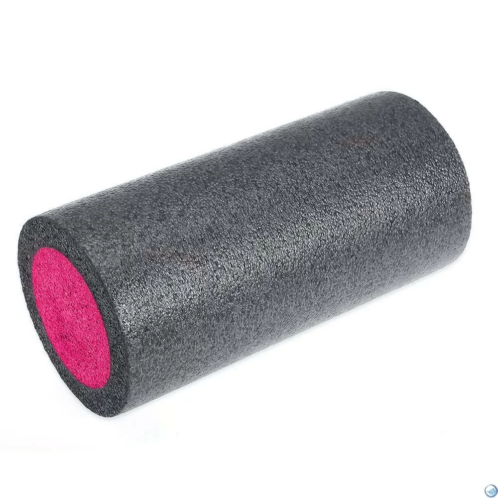 Фото Ролик для йоги 30х15 см B31510-8 полнотелый черно/розовый 10018163 со склада магазина СпортСЕ