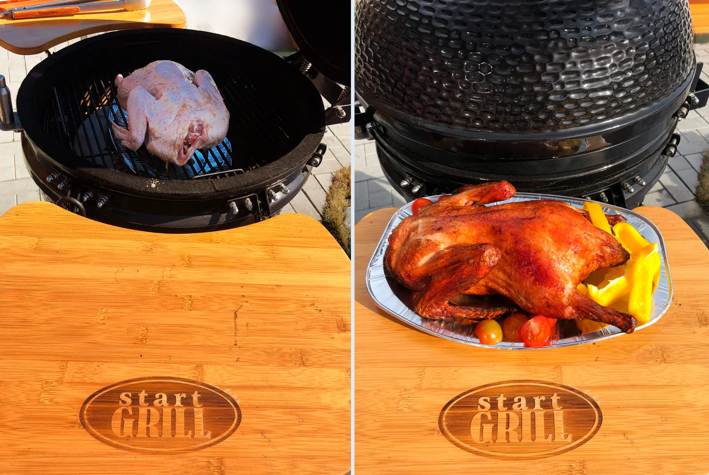  Керамический гриль-барбекю 18 дюймов (черный) (48см) по низким ценам в Томске и Северске