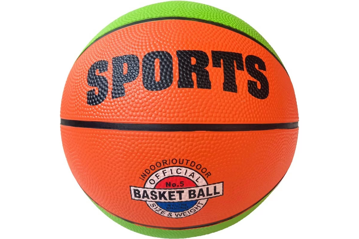 Фото Мяч баскетбольный B32224-1 №7 зелено/оранжевый 10021853 со склада магазина СпортСЕ