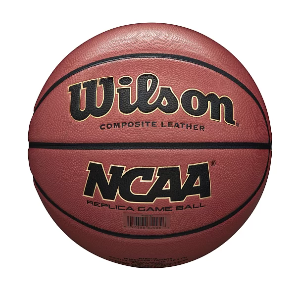 Фото Мяч баскетбольный Wilson NCAA Replica Comp Defl  №7 коричневый WTB0730XDEF со склада магазина СпортСЕ