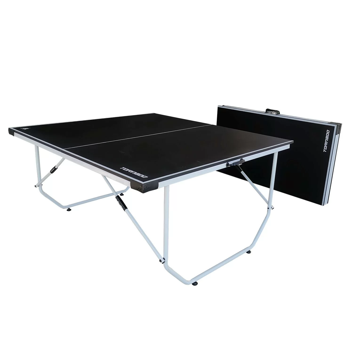 Фото Теннисный стол DFC TORNADO Home Compact для помещения, черный, складной SB-PT-01 со склада магазина СпортСЕ