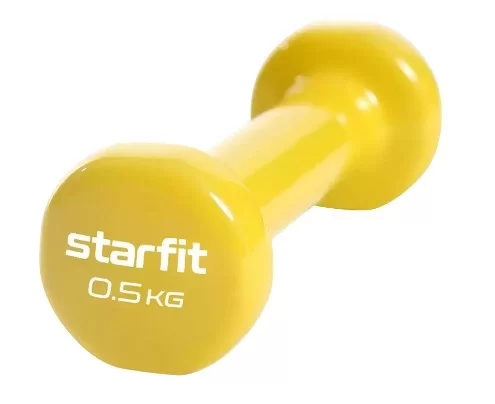 Фото Гантели виниловые 0.5 кг StarFit Core DB-101 желтый (пара) УТ-00020380 со склада магазина СпортСЕ