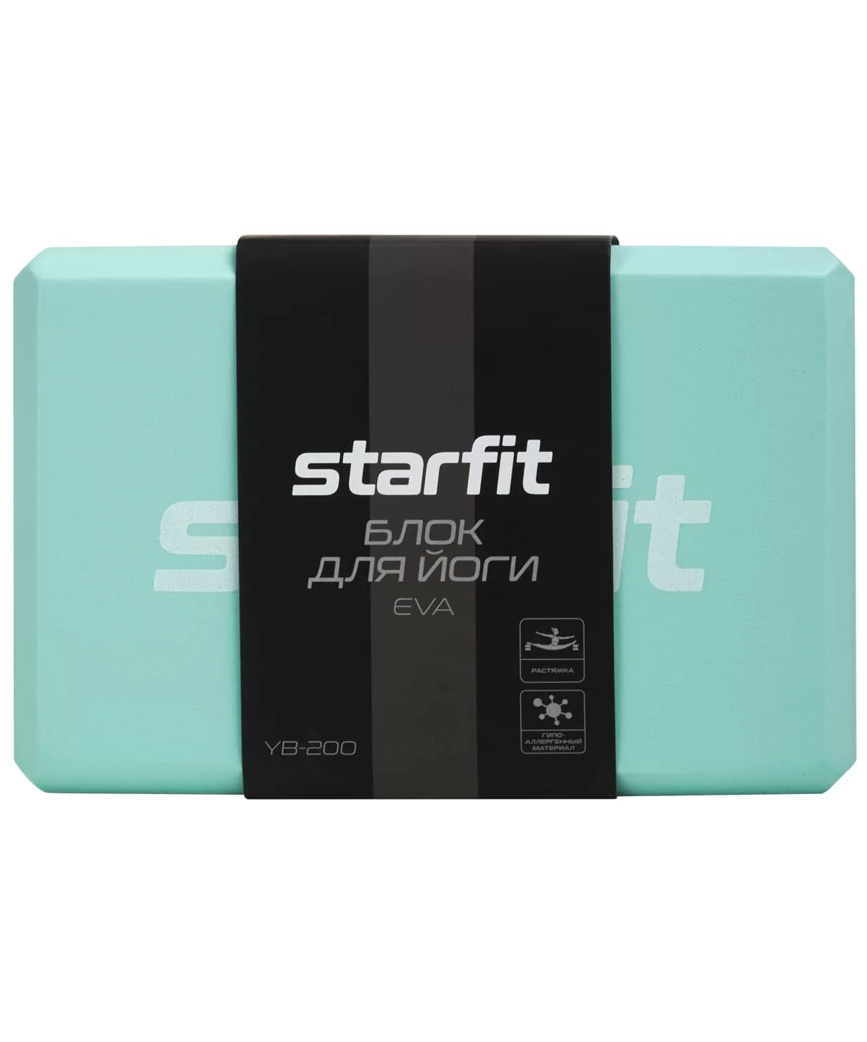 Фото Блок для йоги StarFit YB-200 EVA 8 см 115 гр 22,5х15 см мятный УТ-00018925 со склада магазина СпортСЕ