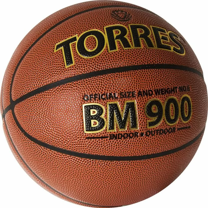 Фото Мяч баскетбольный Torres BM900 №6 ПУ темно оранж-черный B32036 со склада магазина СпортСЕ