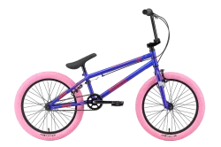 Велосипед Stark Madness BMX 1(2025)  ярко-синий/красный/светлый розовый