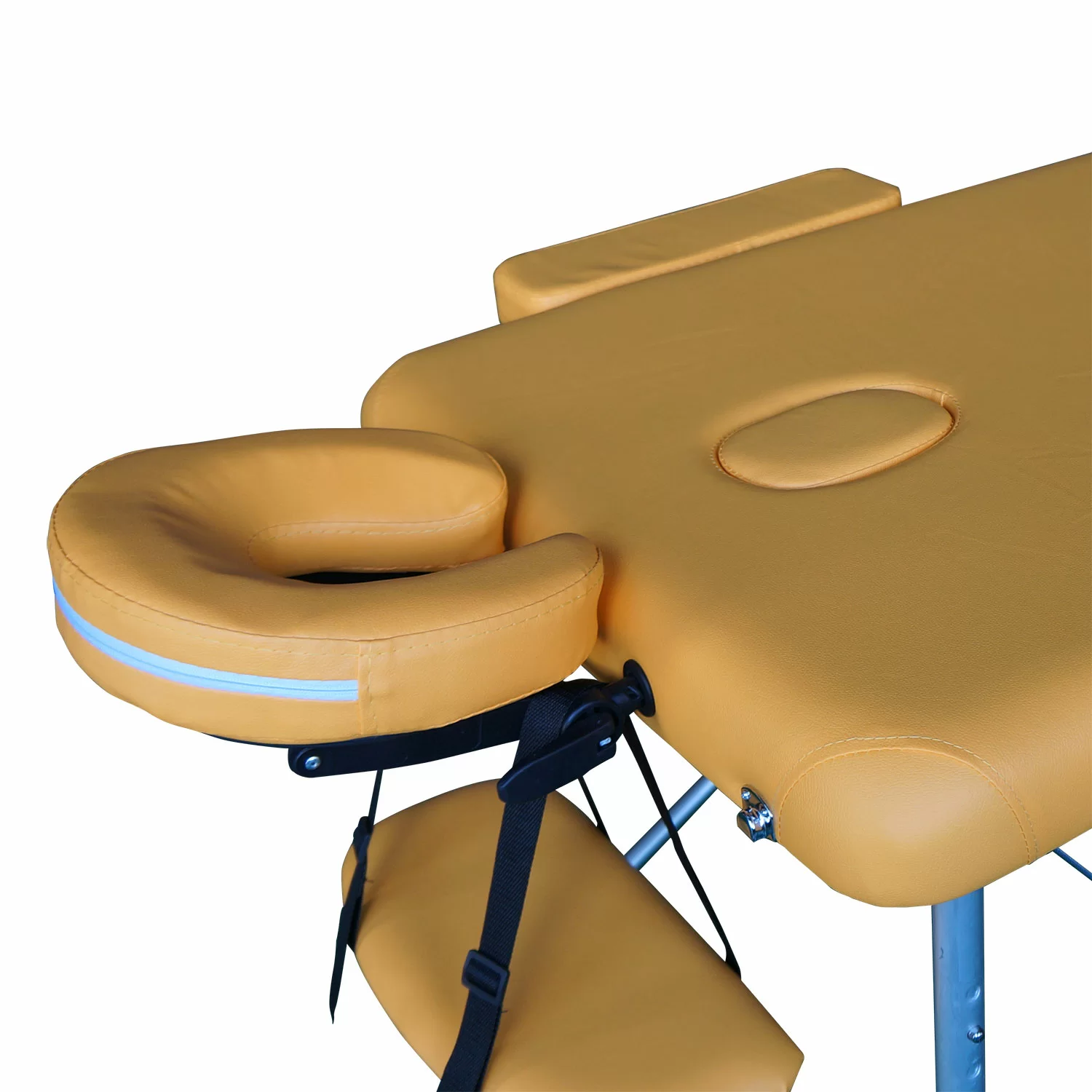 Фото Массажный стол DFC NIRVANA, Elegant LUXE, 186х70х4 см, алюм. ножки, цвет горчичный (Mustard) TS2010_M со склада магазина СпортСЕ