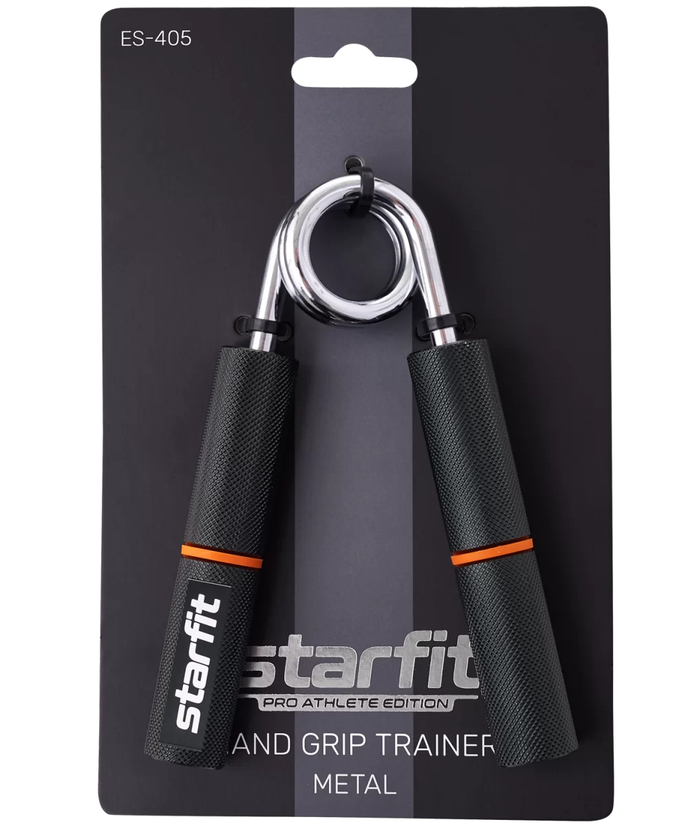 Фото Эспандер кистевой StarFit ES-405 45 кг пружинный металлический черный/оранжевый ЦБ-00001514 со склада магазина СпортСЕ
