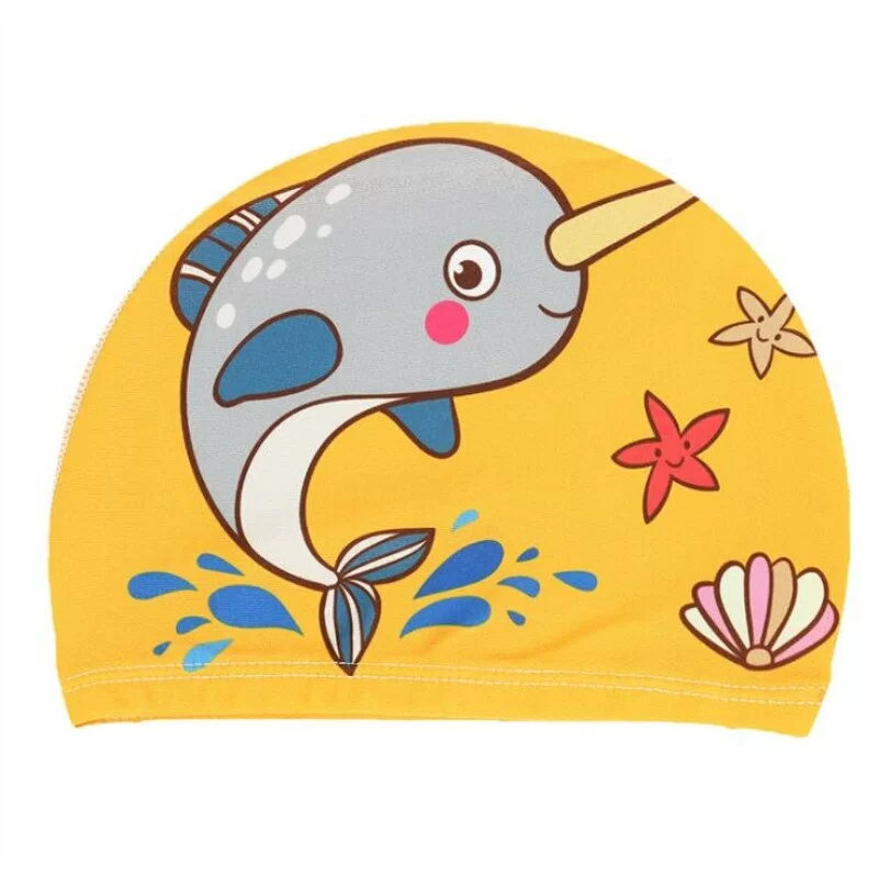 Фото Шапочка для плавания E38889-5 детская текстиль Дельфин 10020776 со склада магазина СпортСЕ