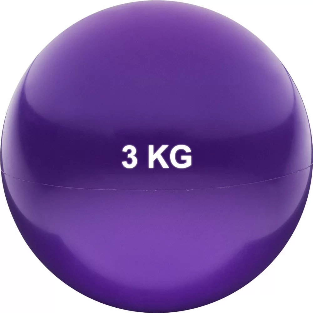 Фото Медбол 3 кг HKTB9011-3 d-15см ПВХ/песок фиолетовый HKTB9011-3 со склада магазина СпортСЕ