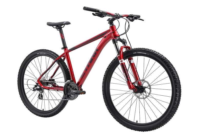 Фото Велосипед Stark Router 29.3 HD (2024) ярко-красный/темно-фиолетовый со склада магазина СпортСЕ