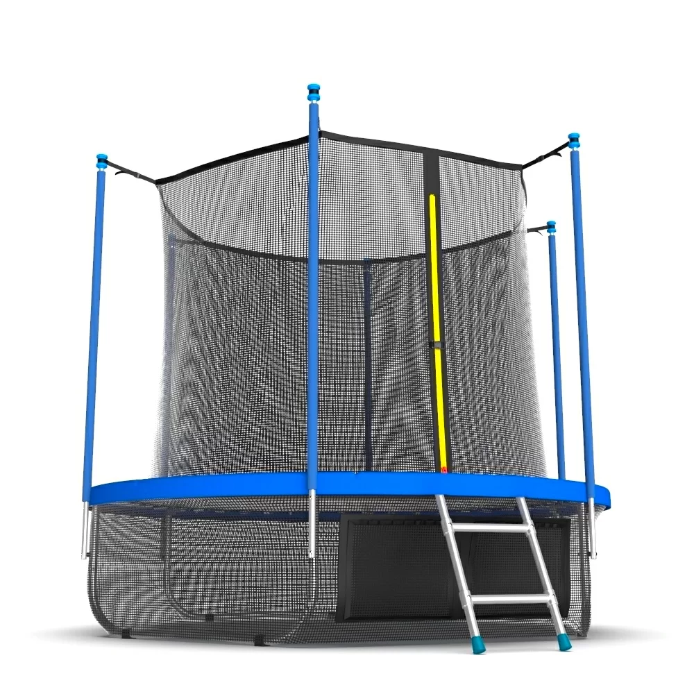 Фото EVO JUMP Internal 12ft (Sky). Батут с внутренней сеткой и лестницей, диаметр 12ft (синий) + нижняя сеть со склада магазина СпортСЕ