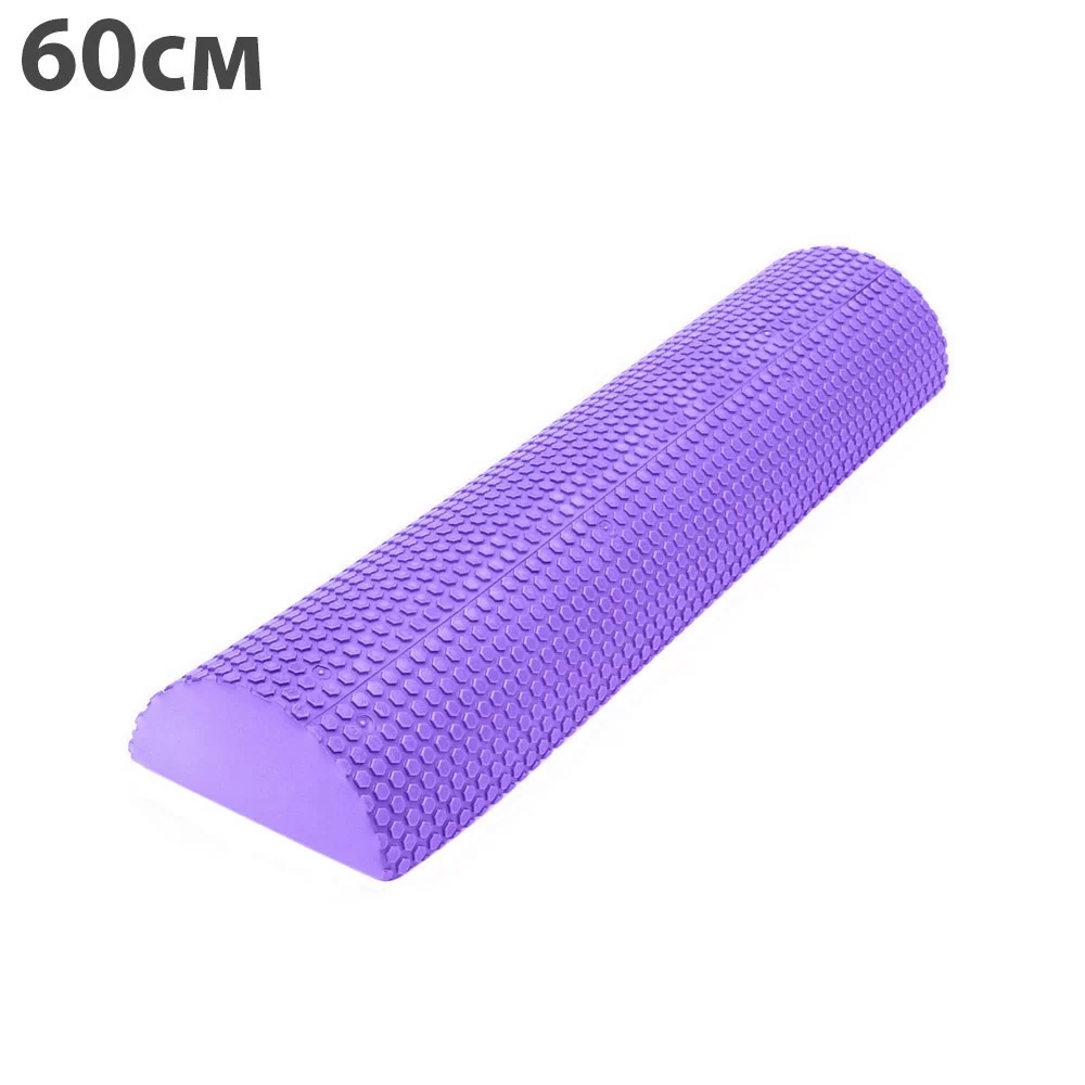 Фото Ролик для йоги полукруг 60х15х7,5 см C28848-3 ЭВА фиолетовый со склада магазина СпортСЕ