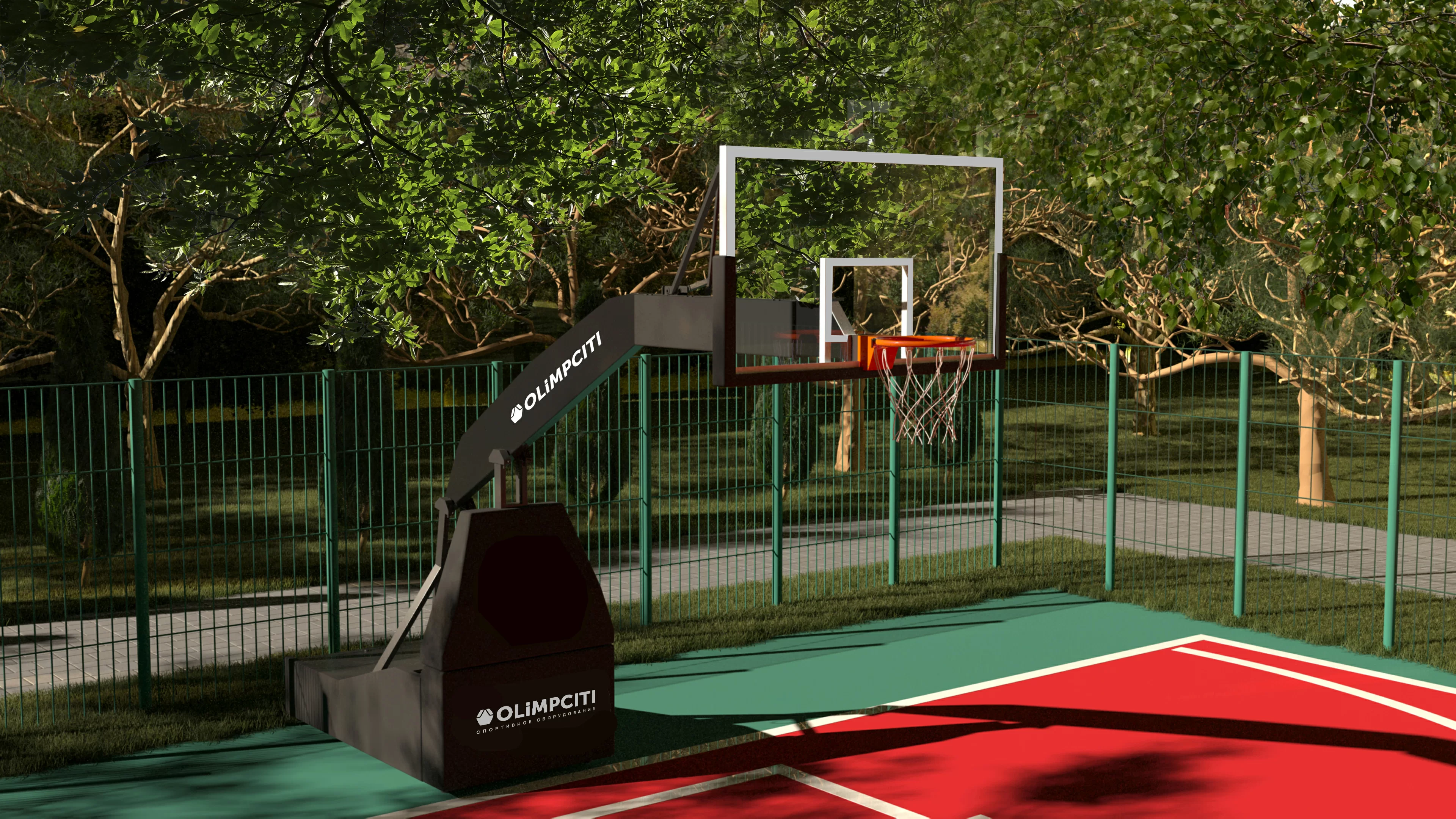 Фото Стойка баскетбольная мобильная складная PRO, вынос 3250 со склада магазина СпортСЕ