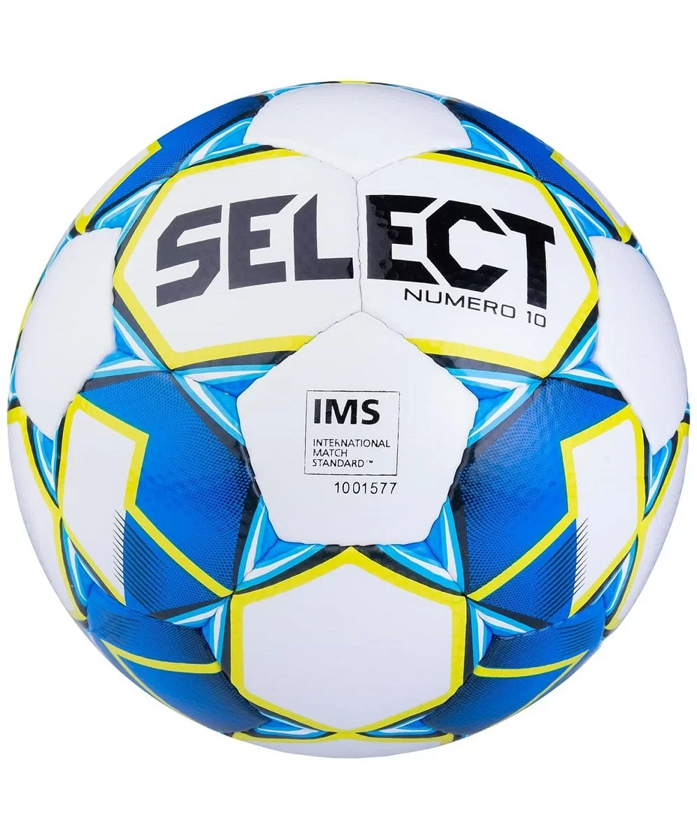 Фото Мяч футбольный Select Numero 10 IMS №5 белый/синий/зеленый 810508 со склада магазина СпортСЕ