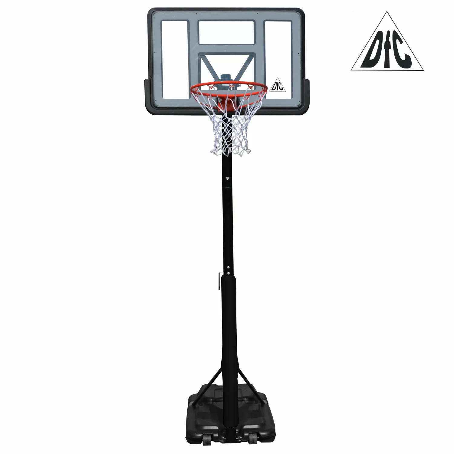Фото Баскетбольная мобильная стойка DFC STAND44PVC1 110x75cm ПВХ винт.регулировка со склада магазина СпортСЕ