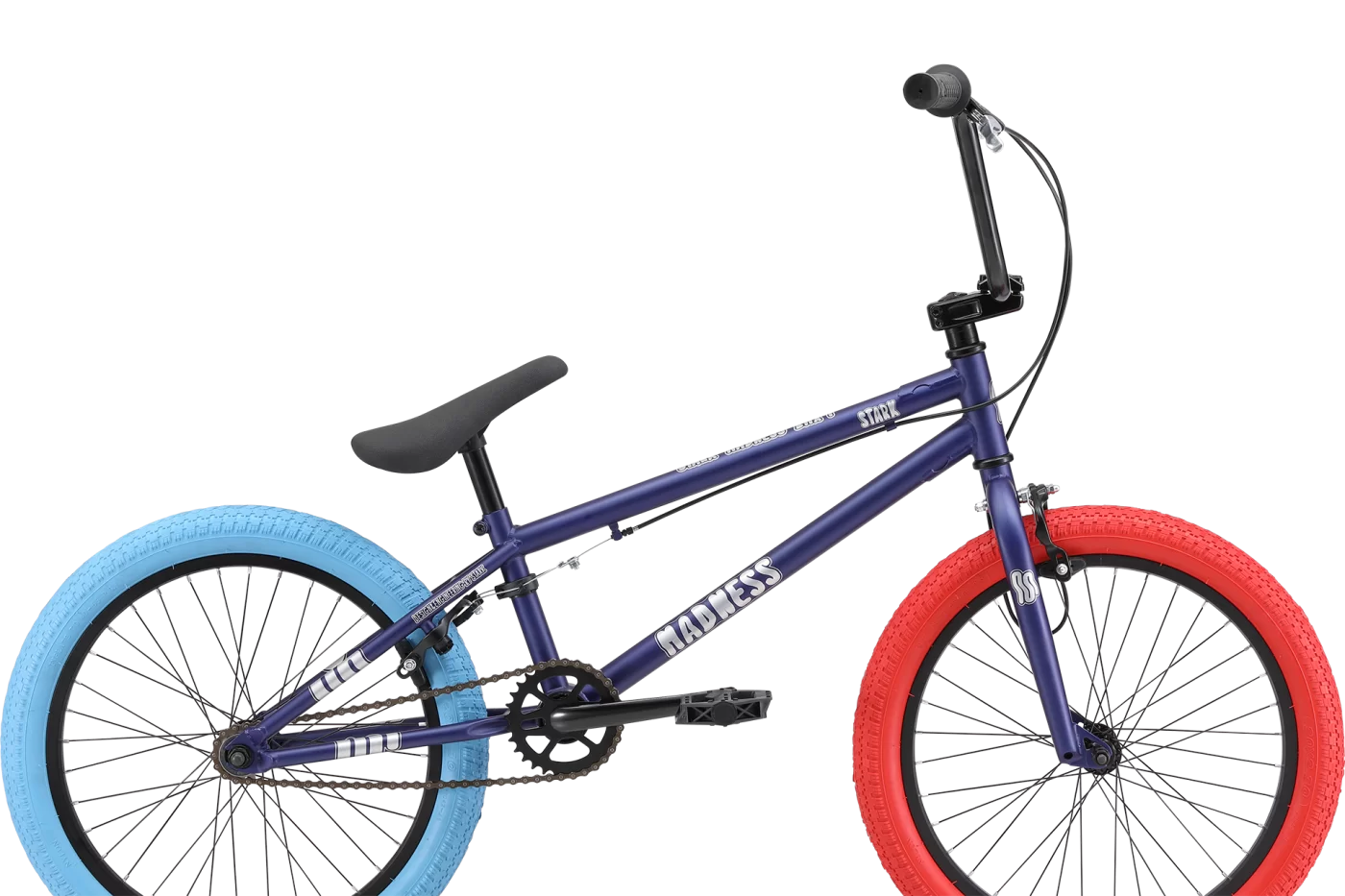 Фото Велосипед Stark Madness BMX 1(2024) красный/серебристый/темно-синий со склада магазина СпортСЕ