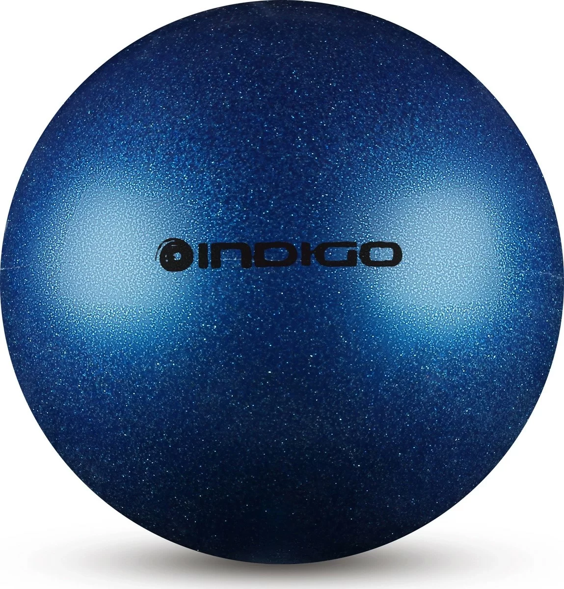 Фото Мяч для художественной гимнастики 15 см 300 г Indigo металлик синий с блестками IN119 со склада магазина СпортСЕ