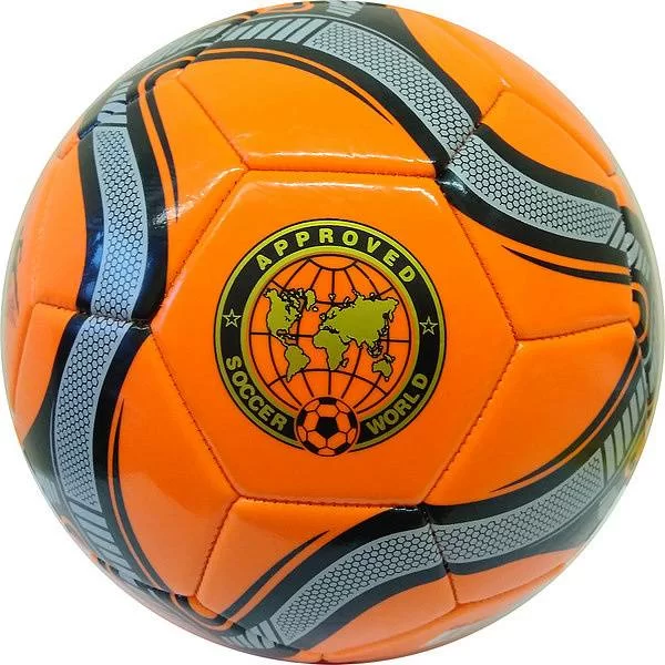 Фото Мяч футбольный R18027 PVC 2.3, 340 гр оранжевый 10015192 со склада магазина СпортСЕ