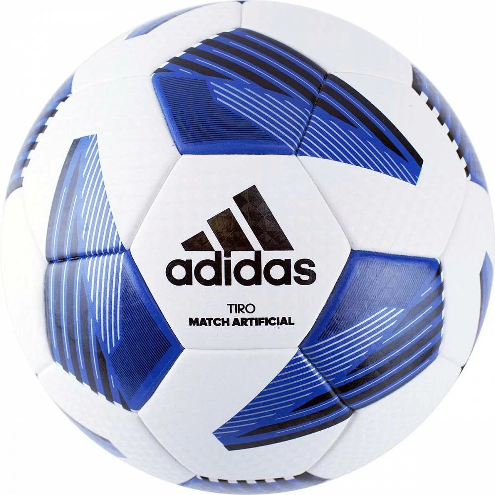 Фото Мяч футбольный Adidas Tiro Lge Art  р.5 ТПУ  термосшивка бело-синий FS0387 со склада магазина СпортСЕ