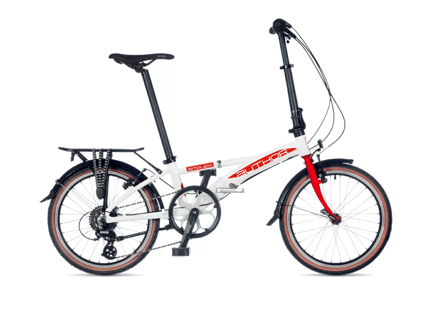 Фото Велосипед AUTHOR Simplex 2021 Бело-красный со склада магазина СпортСЕ
