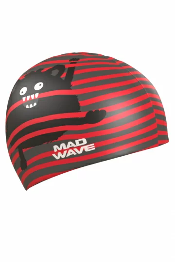 Фото Шапочка для плавания Mad Wave Monster Junior Red M0573 09 0 05W со склада магазина СпортСЕ