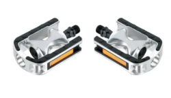 Педали Feimin FP-920B 100x70мм алюм/пласт 9/16" серебристый