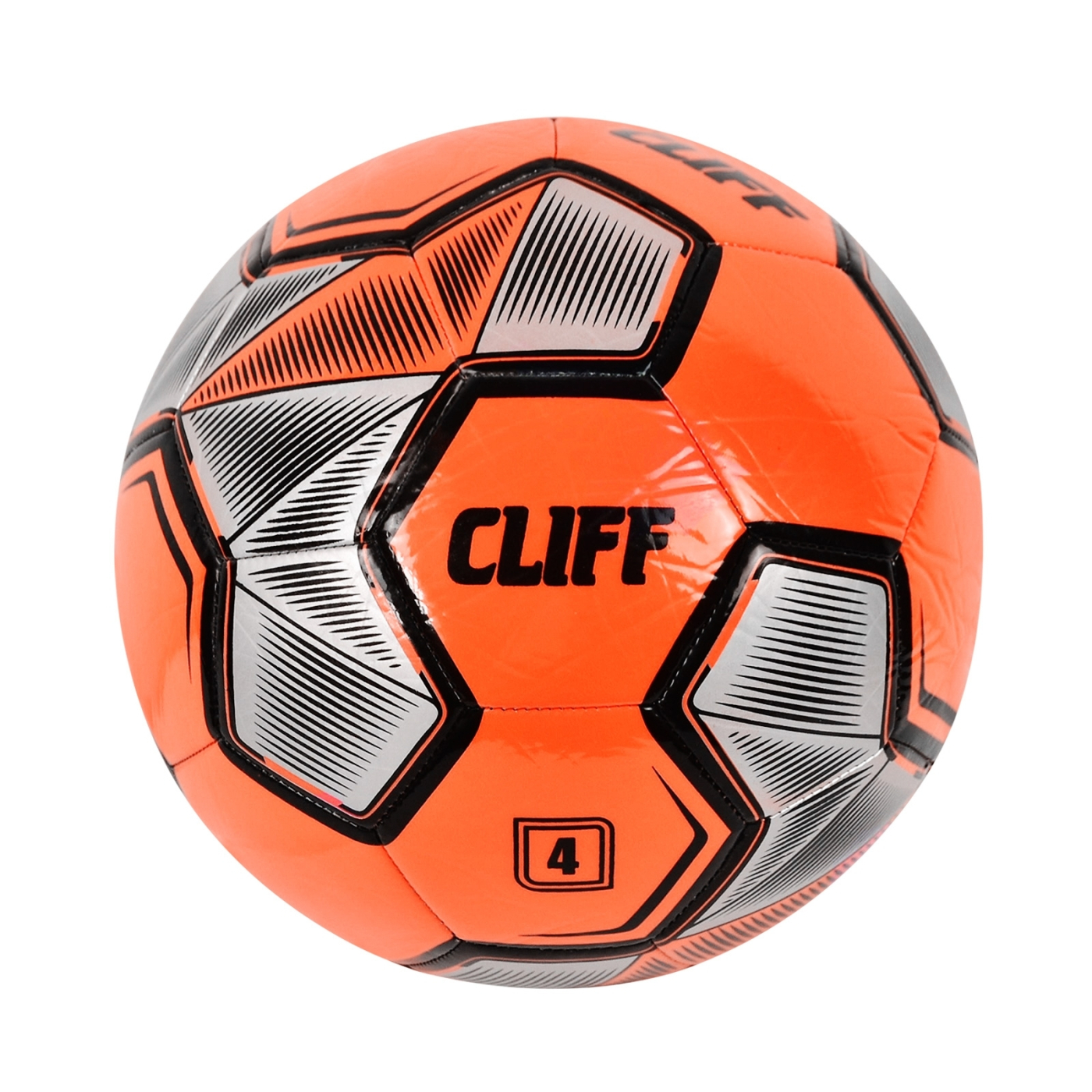  Мяч футбольный Cliff CF-3253 №4 с отскоком PU оранжевый по низким ценам в Томске и Северске