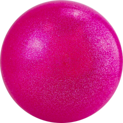 Мяч для художественной гимнастики 15 см AGP-15-03 ПВХ розовый с блестками