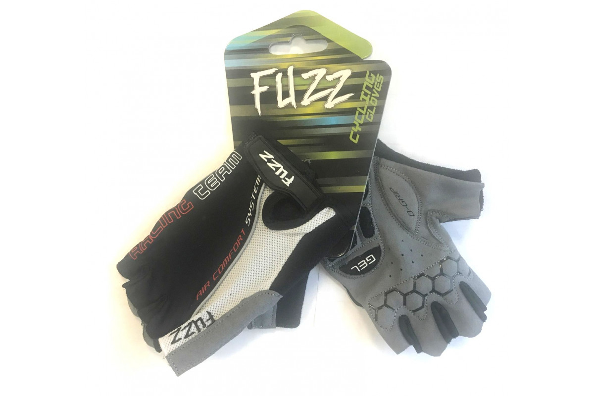  Перчатки Fuzz лайкра Air Comfort D-Grip Gel р.L черно-белые по низким ценам в Томске и Северске