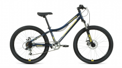 Велосипед Forward Titan 24 2.2 disc (2021) темно-синий/золотой RBKW1J146006 Велосипед Forward Titan 24 2.2 disc (2021) темно-синий/золотой RBKW1J146006