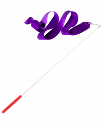 Лента для художественной гимнастики с палочкой 4 м Amely AGR-301 46 см фиолетовый УТ-00017646