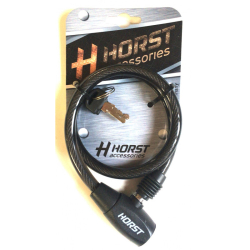 Замок Horst 10х650мм автом. на ключе, черный  09-100051