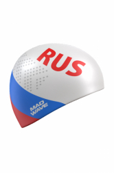 Шапочка для плавания Mad Wave Racing Silicone white