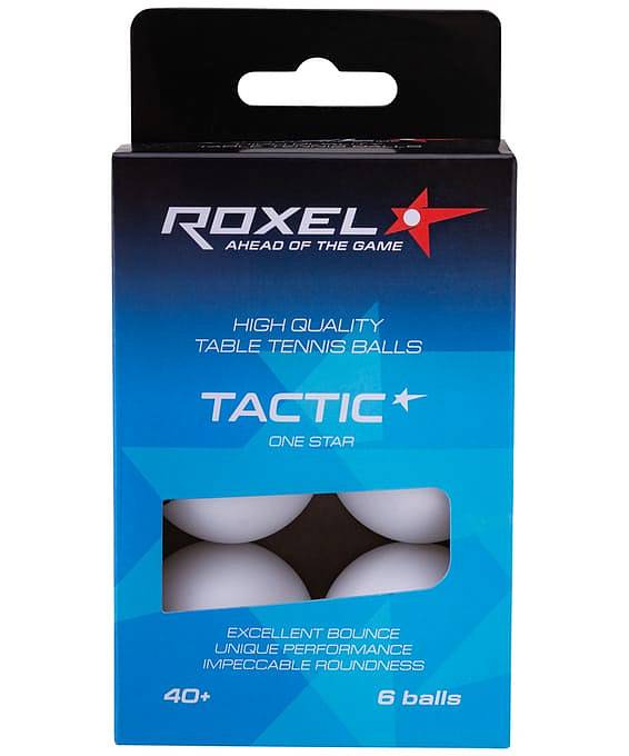  Мяч для настольного тенниса Roxel 1* Tactic белый 6шт по низким ценам в Томске и Северске
