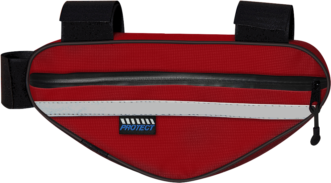  Велосумка под раму Protect 22х12х4см со световозвращающей лентой, водонепроницаемая молния красная по низким ценам в Томске и Северске