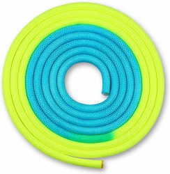 Скакалка гимнастическая утяж. Indigo 3 м 165 г желто-голубая IN040