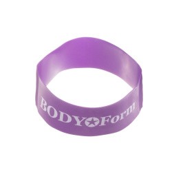 Эспандер петля латексная 60 * 5 * 0.07 см, 14 кг Body Form фиолетовая