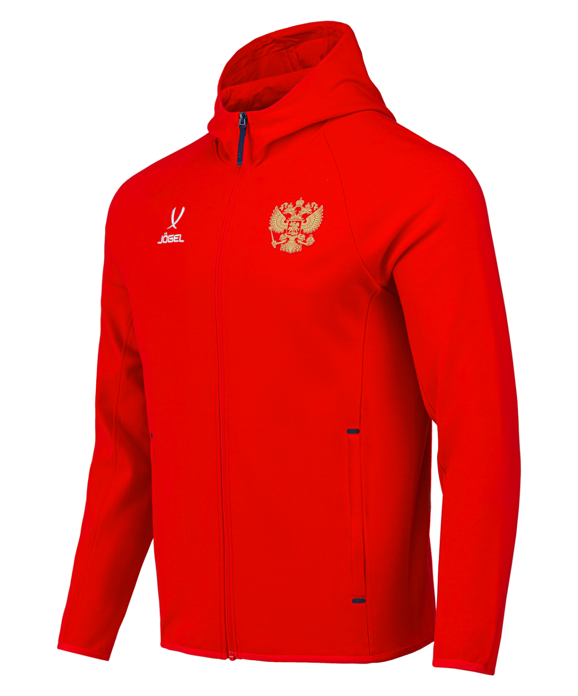 Фото Худи на молнии NATIONAL Essential Hooded FZ Jacket, красный со склада магазина СпортСЕ