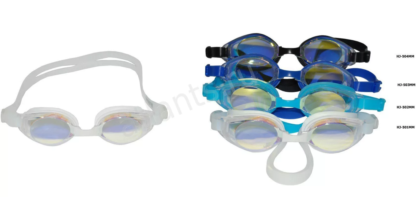 Фото Очки для плавания Fox HJ-503MМ взрослые многоцветные зеркальные синий со склада магазина СпортСЕ