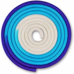 Скакалка гимнастическая утяж. Indigo 3 м 165 г бело-сине-фиолетовая IN167