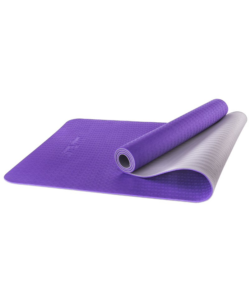  Коврик для йоги StarFit FM-201 TPE 173x61x0,5 см фиолетовый/серый по низким ценам в Томске и Северске