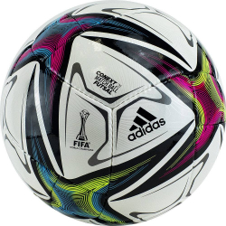 Мяч футзальный Adidas Conext 21 Pro Sala №4 FIFA Pro 18п. ПУ руч.сш. бело-черно-мульт GK3486 Мяч футзальный Adidas Conext 21 Pro Sala №4 FIFA Pro 18п. ПУ руч.сш. бело-черно-мульт GK3486