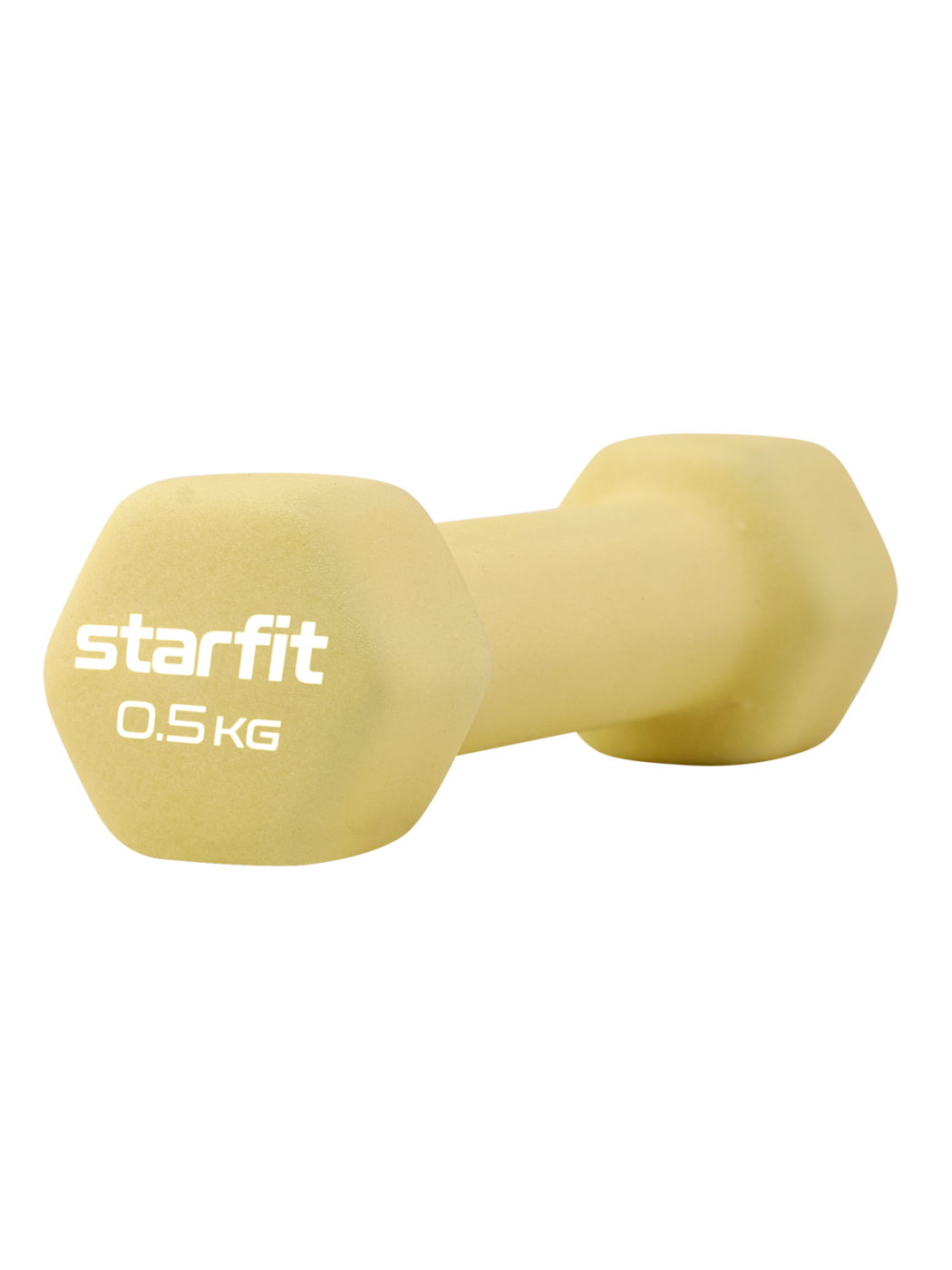  Гантель неопреновая 0.5 кг StarFit DB-201 желтый пастельный (1 шт) по низким ценам в Томске и Северске