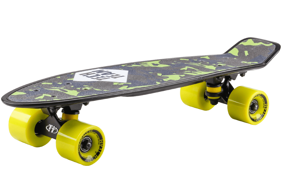  Скейтборд TechTeam пластиковый Kiwi 22 black/green  TSL-401P по низким ценам в Томске и Северске
