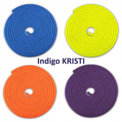 Скакалка гимнастическая утяж. Indigo 3 м Kristi лимонный SM-390